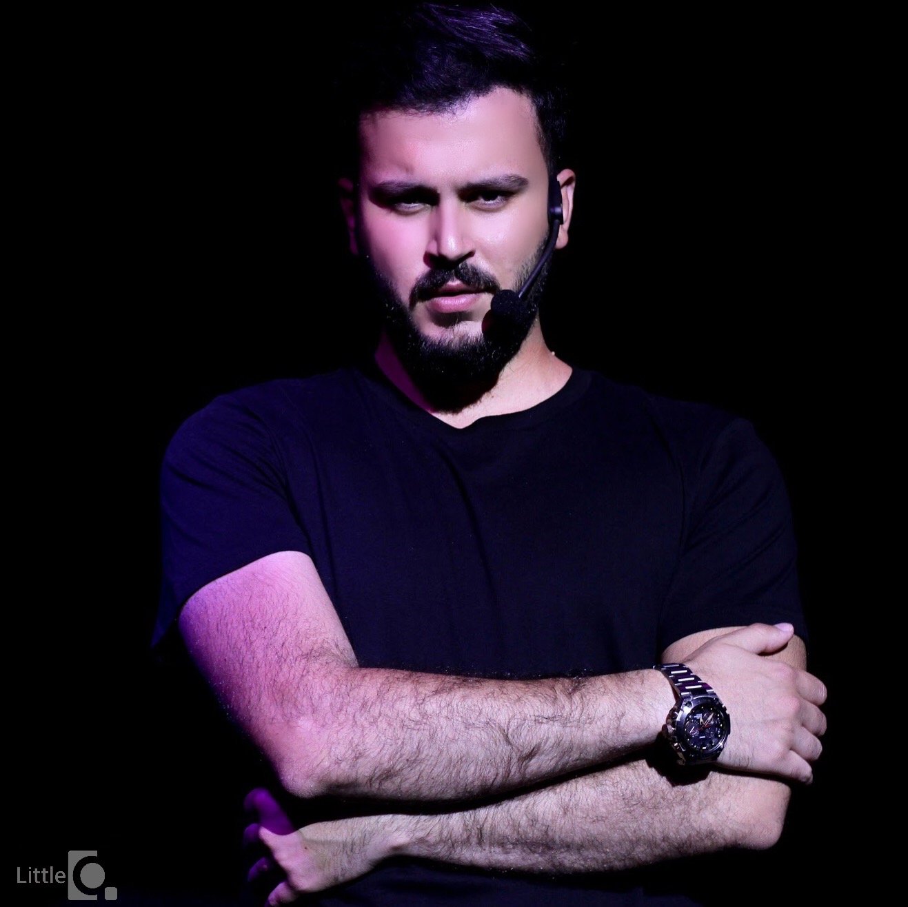 Tarek Hamwieh wearing a headset microphone